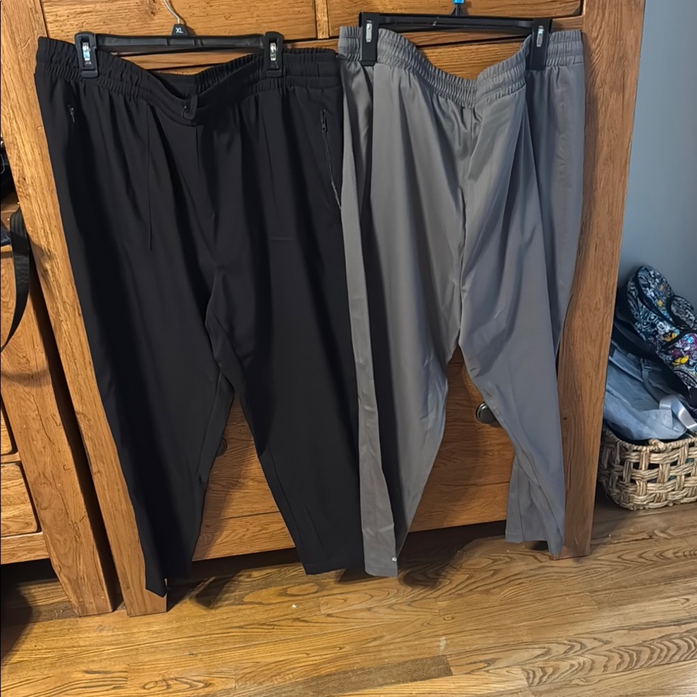 Black and Gray Athletic Pants